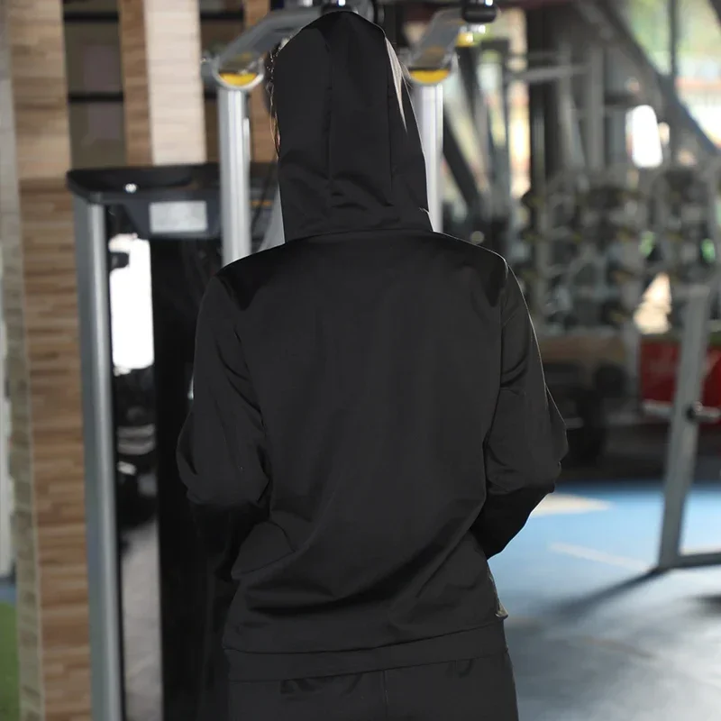 Sauna Suit Women Plus Size Gym Clothing Sets for Sweating Weight Loss Female Sports Active Wear Slimming Tracksuit Women