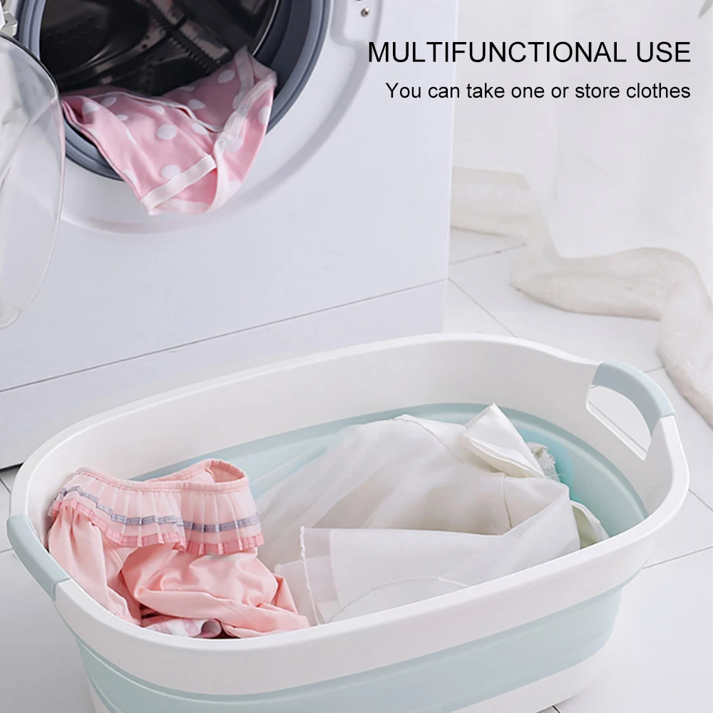 Folding Pet Bathtub Baby Wash Basin Portable Laundry Basket Multifunctional Storage Container Organizer Home Bathroom Accessorie