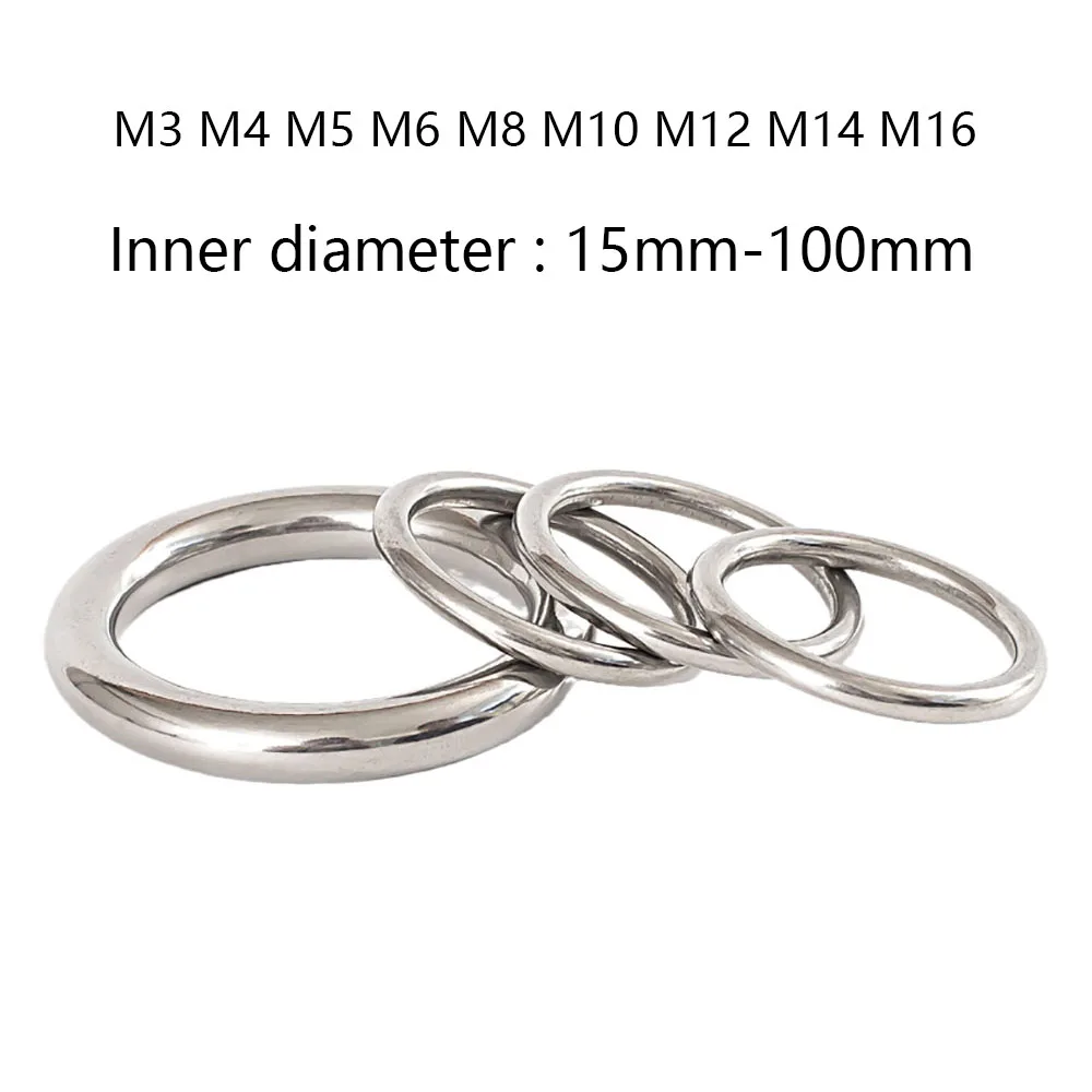 1Pcs M3 M4 M5 M6 M8 M10 M12 M14 M16 304 Stainless Steel Hoop Welded O ...