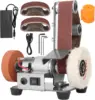 Mini Belt Sander Electric Sanding Polishing Grinding Machine 7 Variable Speed with Grinding Wheel for Polishing Wood Acrylic 1