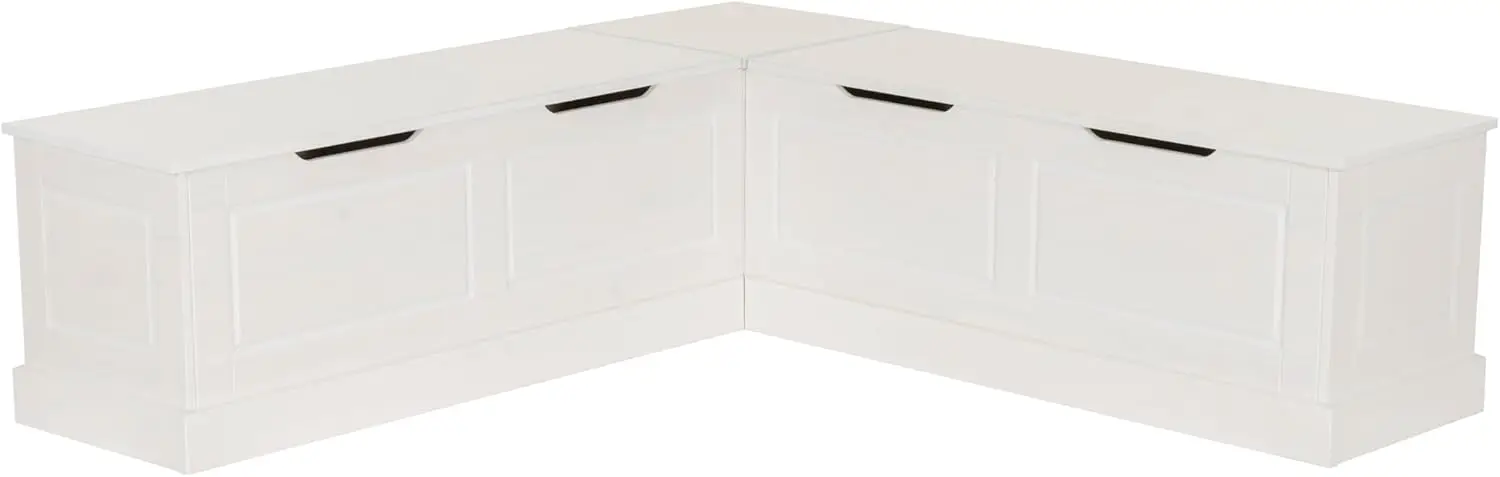 White Solid Pine Backless Nook Interior Storage coffee table coffe table cofee table coffee tables glass coffee table glasstable 2