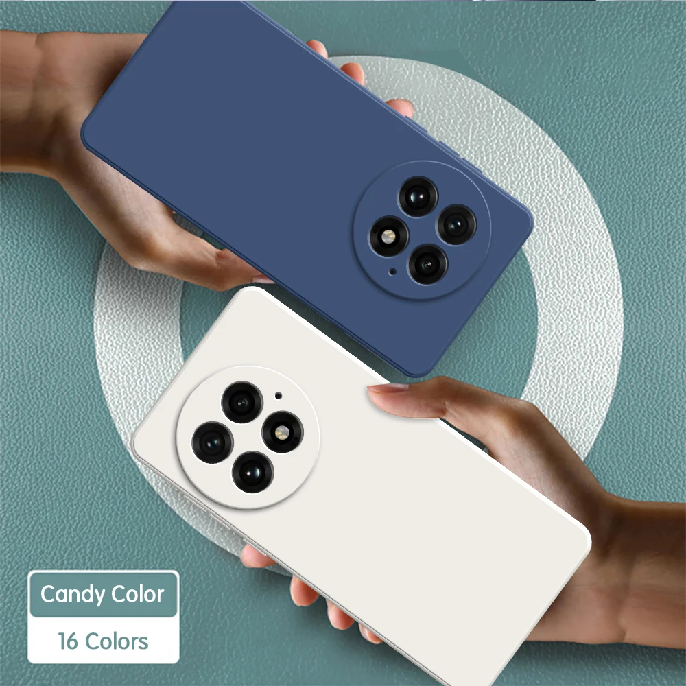 Soft Square Liquid Silicone Case with Lens Protection and Internal Flocking - Dual Layer Original Cover