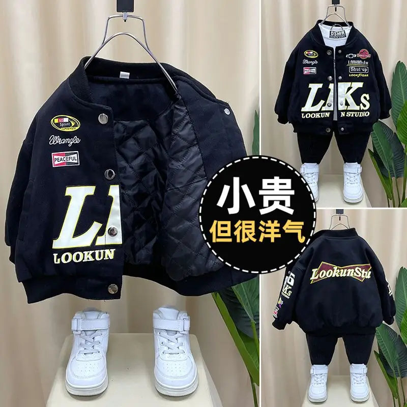 

Boys' Coat Autumn and Winter Clothing 2022 New Baby Children's Fashionable Quilted Baseball Top