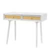 1/6 bjd ob11 miniature dollhouse furniture Mini model desk/solid wood table/double drawer table 1