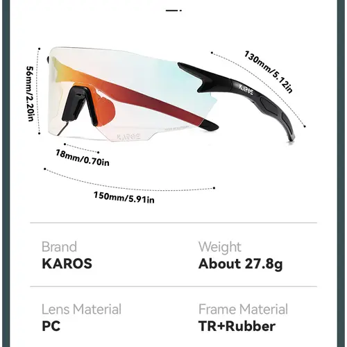 KAROS New Outdoor Cycling Sunglasses Men Road Driving Bike Glasses Sports Mountain Hiking Climbing Women Bicycle Cycling UV400 - Image 6