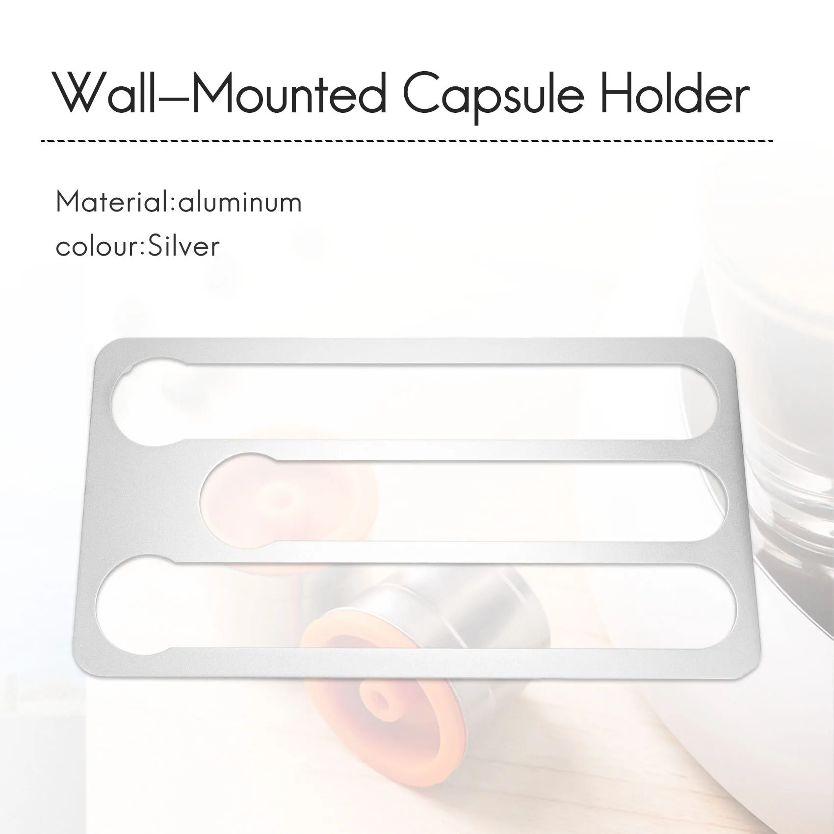 Porta Cialde Caffè Per Capsule Nespresso Vertuo, Portaoggetti A Parete Per Capsule Caffè, Capacità: 17, Argento