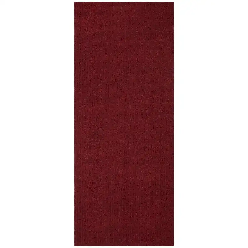 

Rib Waterproof Non-Slip Rubberback Solid 2x3 Indoor/Outdoor Entryway Mat, 2' x 3', Red Ghost band Keep off rug Boxer dog Muslim
