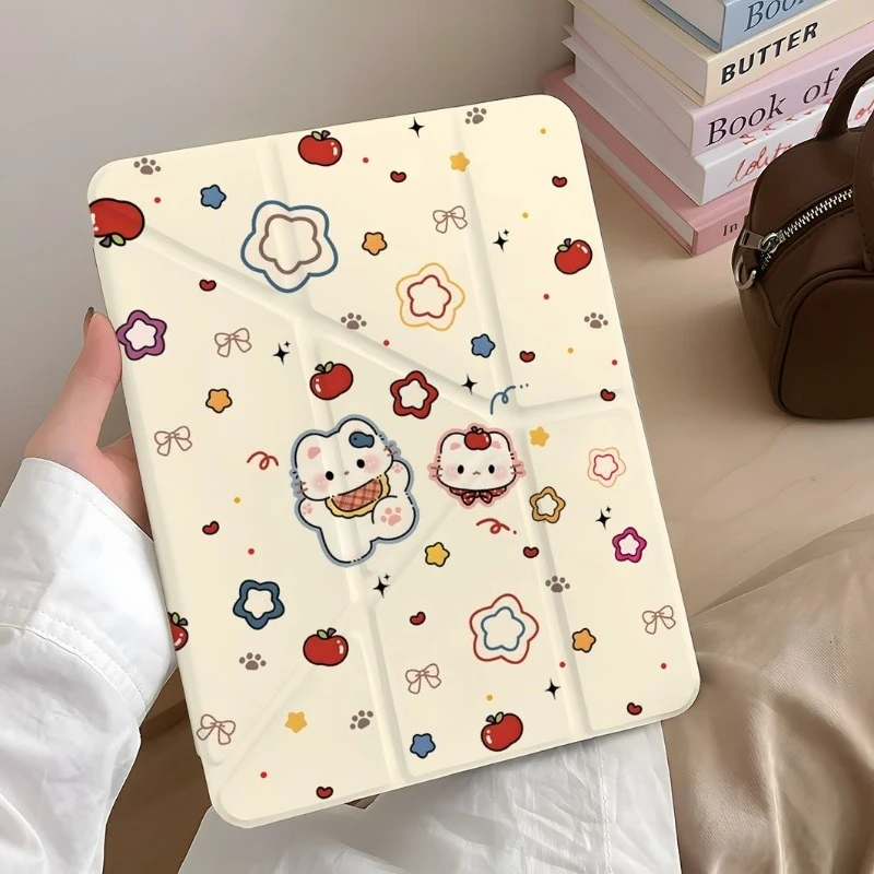 Rabbit Apple 3+Y Fold Acrylic Tablet Case - Enhanced Design with Durable Protection