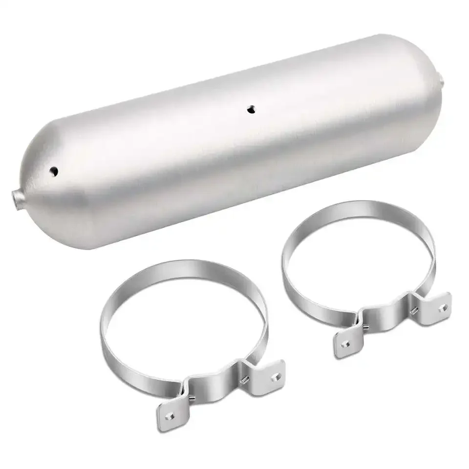 MYT 에어 서스펜션 탱크, 공기 소스 알루미늄 심리스 탱크 200 Psi 2갤런 5포트 12V 에어 저장 탱크