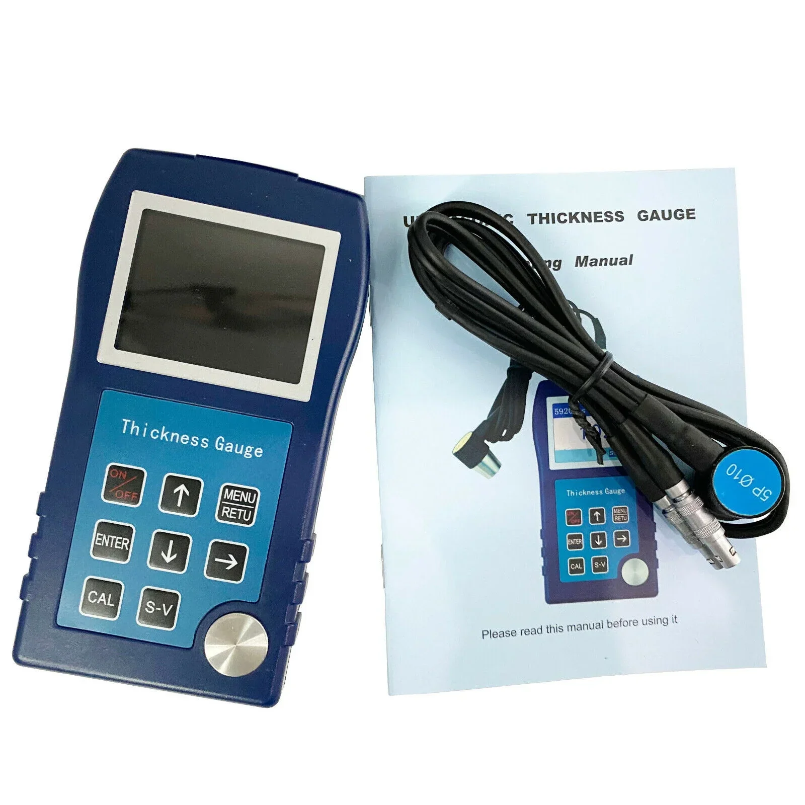 

Digital ultrasonic thickness gauge 0.9 to 300mm Steel aluminum PVC thickness measuring tool coating thickness gauge