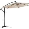 10ft Cantilever Patio Umbrella, Offset Hanging Outdoor Table Umbrella with Tilt Crank, 6 Sturdy Ribs and Cross Base, UV 1