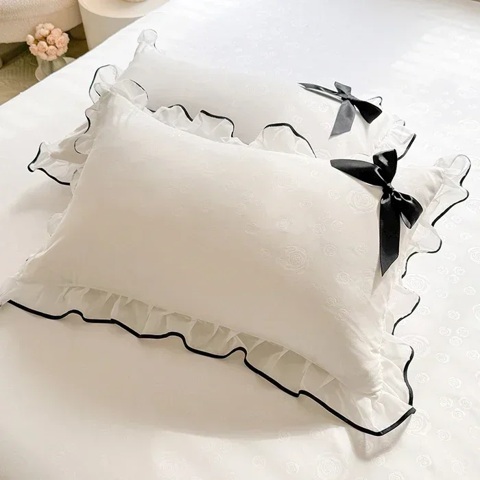 Kissenbezug, Spitzen-Kissenbezug, Spitzen-Kissenbezug, 48 x 74 cm, Kissenbezug für Zuhause, Bett, 1 Stück oder 2 Stück Pillowsham Kissenbezug – Detail 7