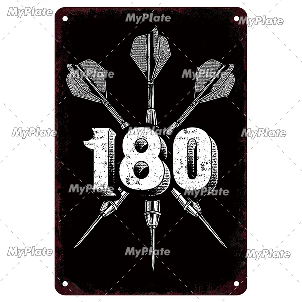 Vintage Metal Darts Sign - Bar & Club Wall Decor Art Poster Gift