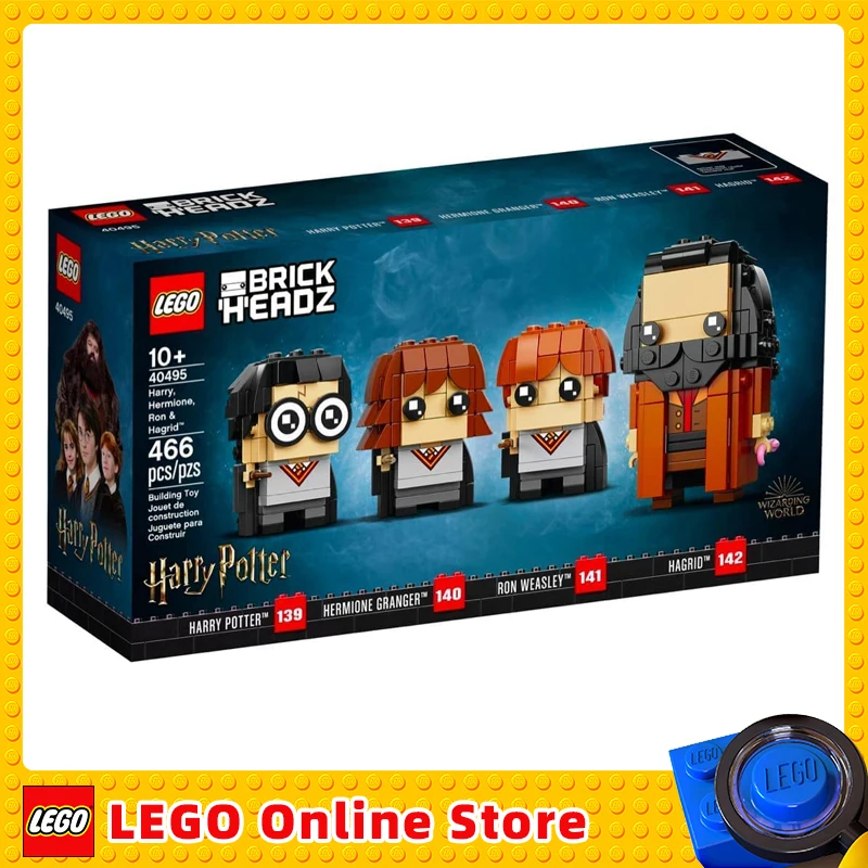 Lego Brickheadz Wisarding World Harry Potter, Hermione, Ron & Hagrid Harry Potter #139, Hermione #140 Building Blocks Toys 40495