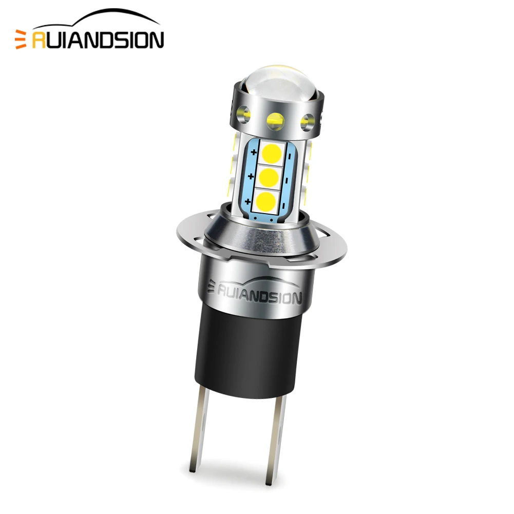 Ruiandsion H3 LED Fog Light Bulbs 6V 6000K White Super Bright 3030 14SMD  Chips for Car Fog Lights (Pack of 2)