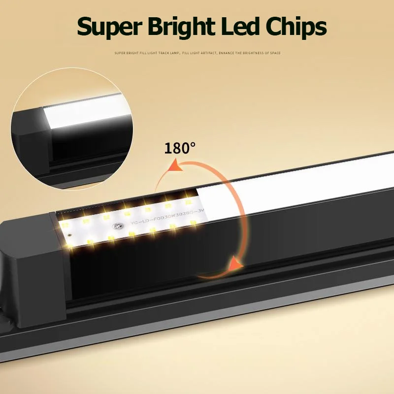 Track Light Home Decor Full Set Rail Track New Led Lamp Track Floodlight Shop Chandelier Lamp Bedroom House Rail Ceiling Light 3