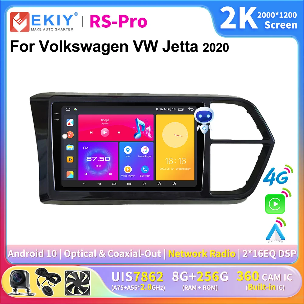 

EKIY 2K Screen Android Car Stereo For Volkswagen VW Jetta 2020 Auto Carplay Stereo Autoradio Navigation Head Unit 4G Player GPS