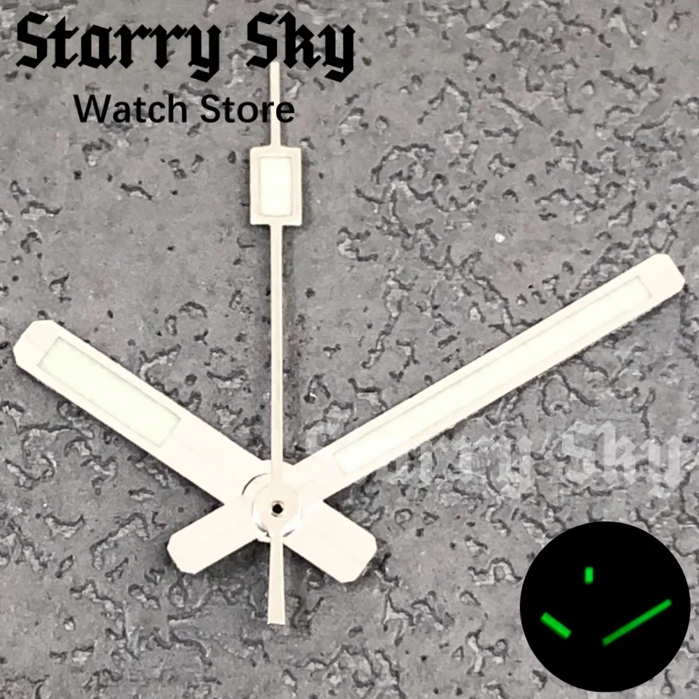 Elegant Starry Sky Watch Hands with Green Luminous Feature