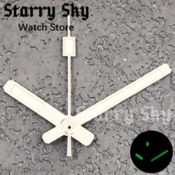 Elegant Starry Sky Watch Hands with Green Luminous Feature (Silver)
