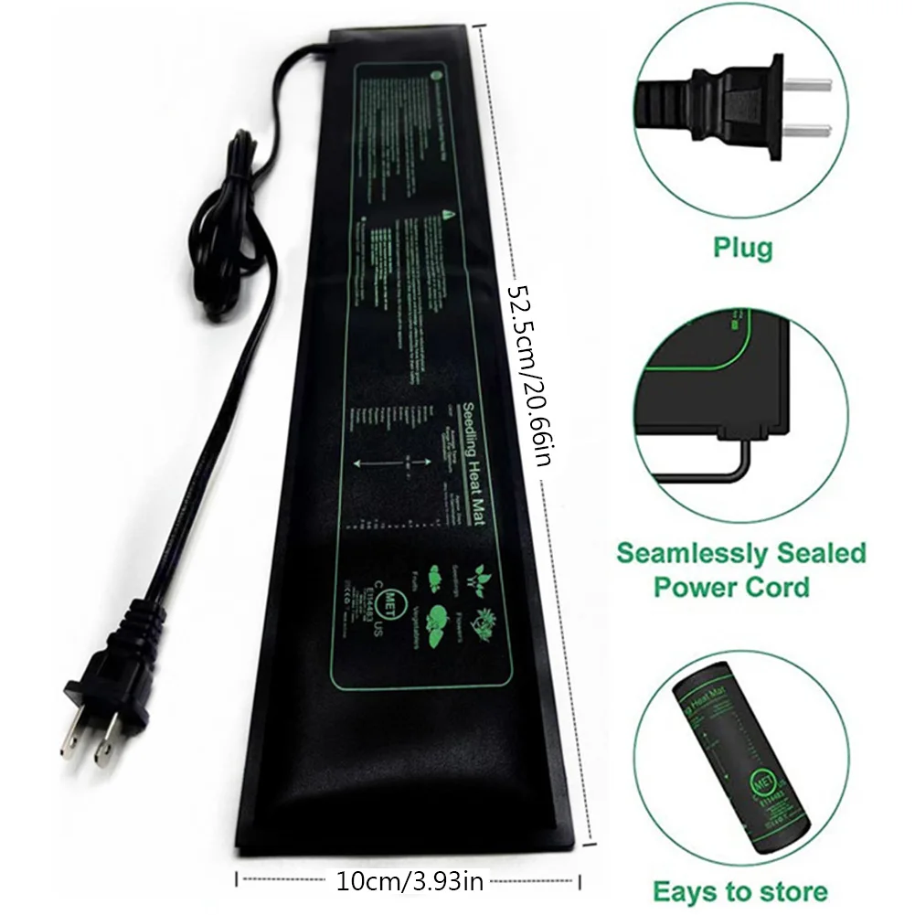 Digital Thermostat Combo Waterproof Seedling Warming Mat 7W Germination Heating Pad Anti-corrosion for Indoor Plants Germination