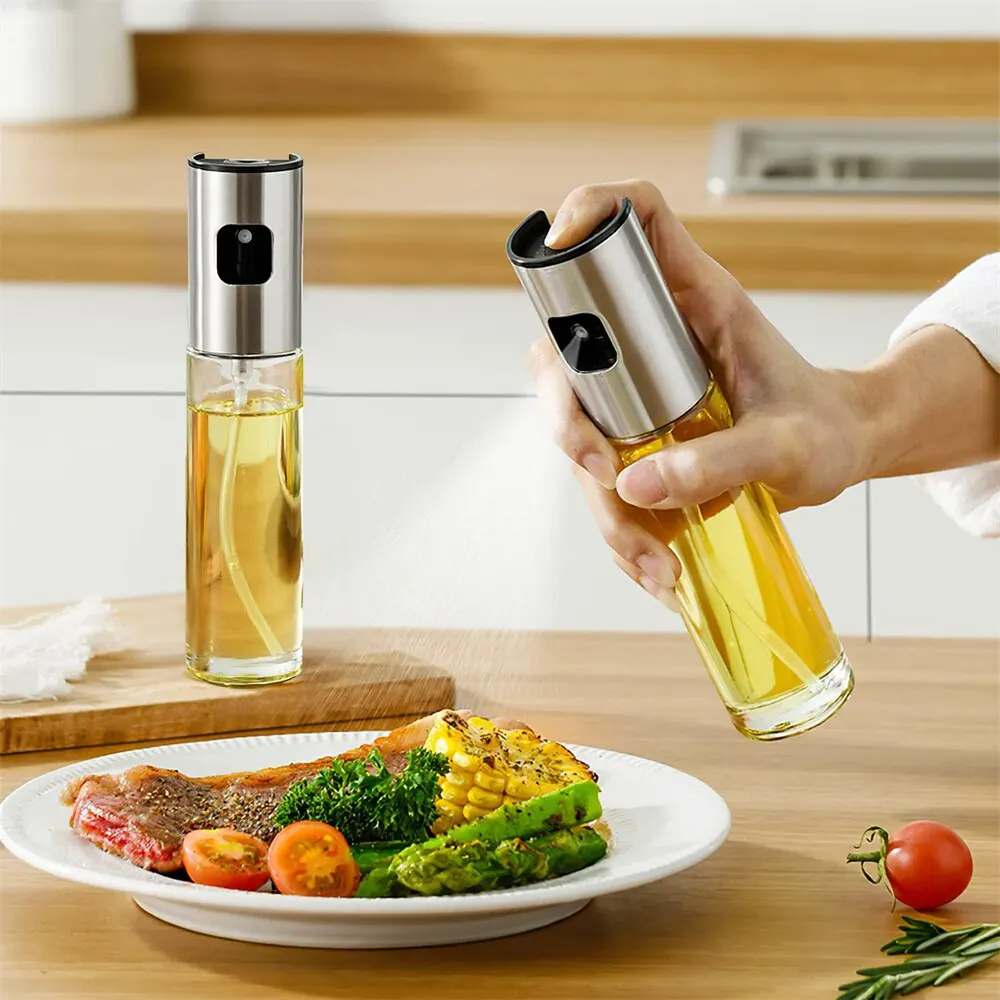 BBQ Küche Backen leere Essig flasche Glas Öl Sprüh gerät zum Kochen Oliven Spray Mister für Salat