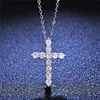 Pass Diamond Test D Color 1.1CT Moissanite Cross Necklace 18K Gold Plated 925 Sterling Silver GRA Jewelry for Men and Women 1