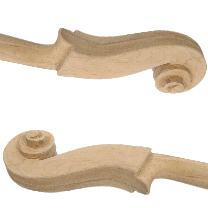 4/4，3/4，1/2，1/4 Cello Neck head High Quality Unfinished Scroll Maple Full size Unvarnished DIY Cello parts accessories