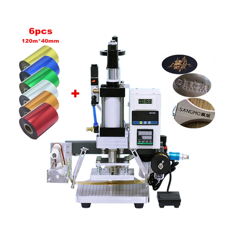

Bronzing Machine Hot Stamping Machine pneumatic Embossing Machine with Hot Stamping Foil gilded paper HS foil for PVC Leather