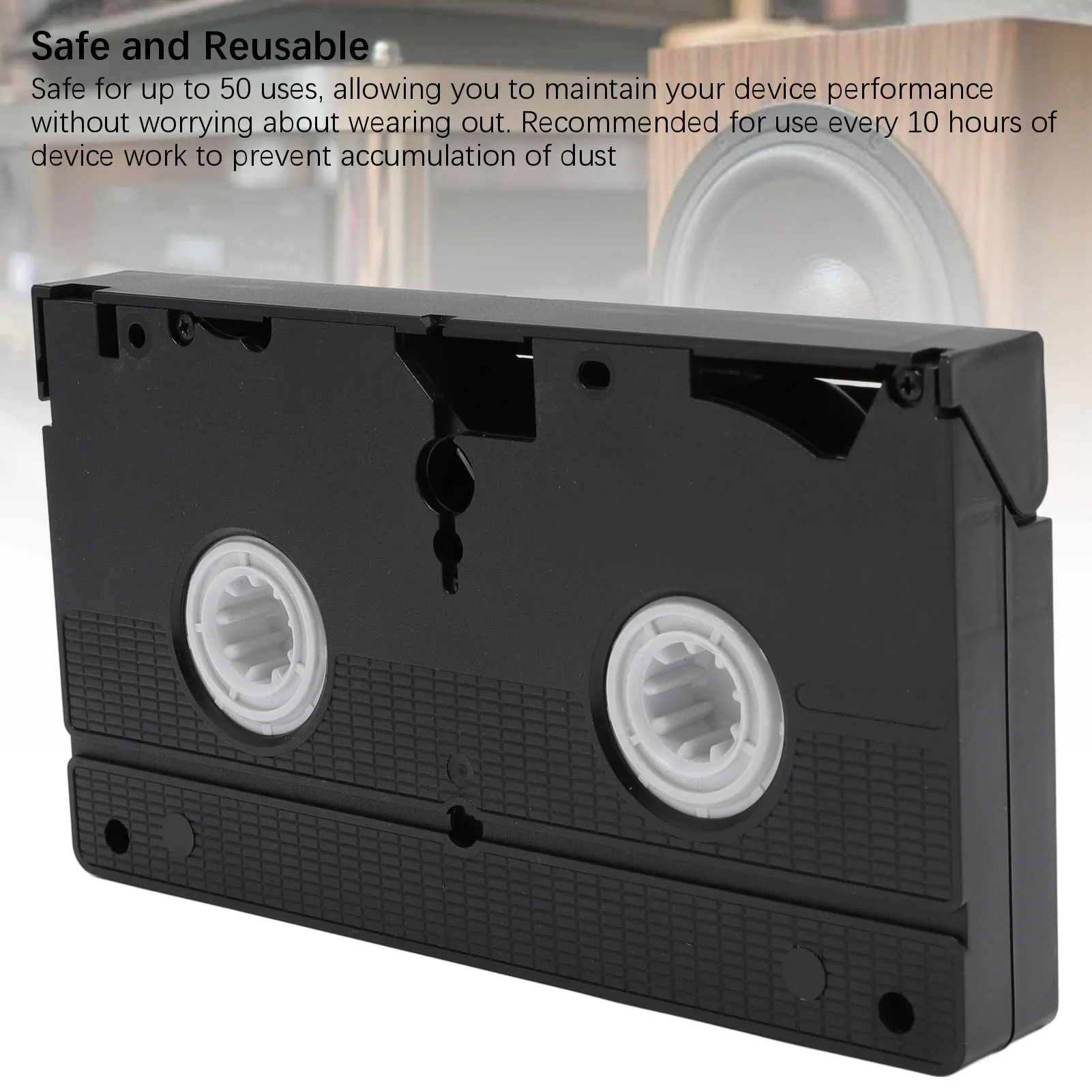 VCR Head Cleaner VCR VHS Head Cleaner Reusable Video Player Head Cleaning Tool Dry Technology No Fluid Required VHS Head Clean