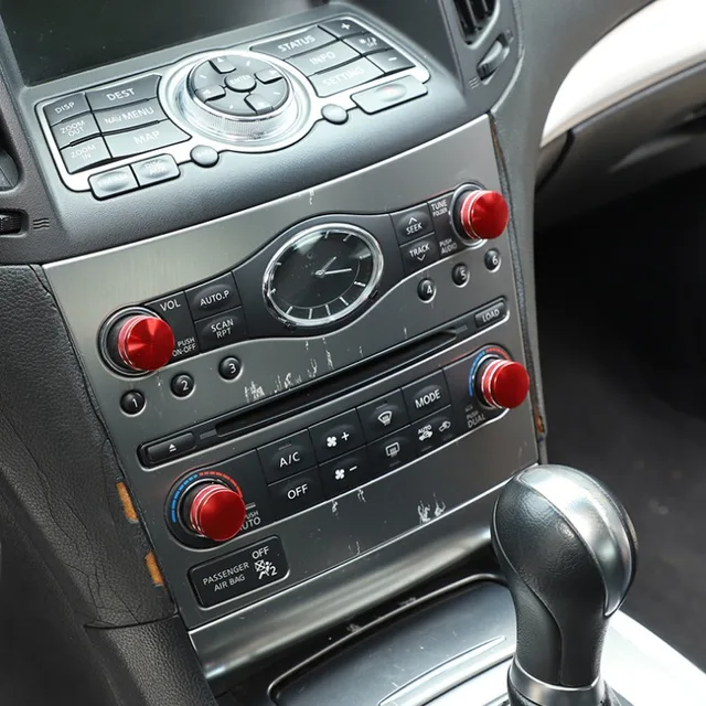 Nissan Volume Knob Black Aluminum Alloy Radio & A/C Knob Fit For
