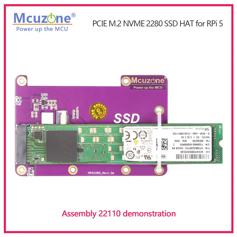 (��:MPS2280)Raspberry Pi 5�� PCIE M.2 NVME 2280 2230 2242 Gen3 SSD ����