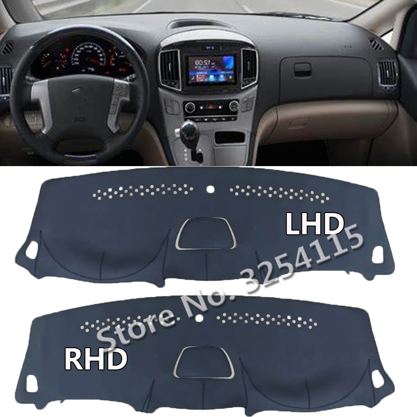 Leather Dashmat Suede Dashboard Cover Pad Dash Mat Carpet Car Styling Accessories For Hyundai