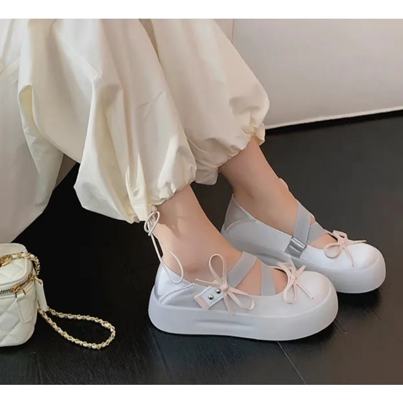 Women Flats Mary Janes 2024 Casual Rhinestones Spring Fashion Female Shoes Ballet Flat Slides Ladies Outside Sandals Footwear