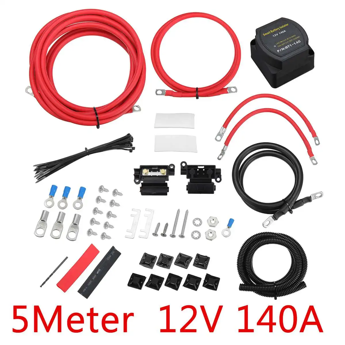 VEVOR Kit de Relais Sensible à la Tension 12 V 140 A Kit d'Isolateur de