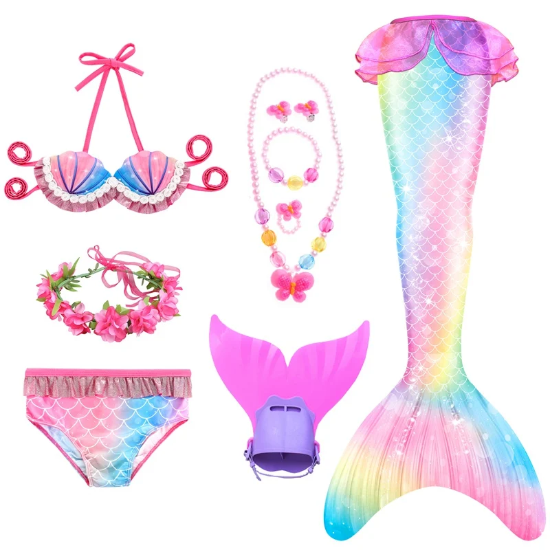 sexy halloween costumes for women Girls Swimsuits Mermaid Tail Cosplay Mermaid Costume Swimming With or No Monofin Kids Swimmable Children Swimwear Dress vampire costume women