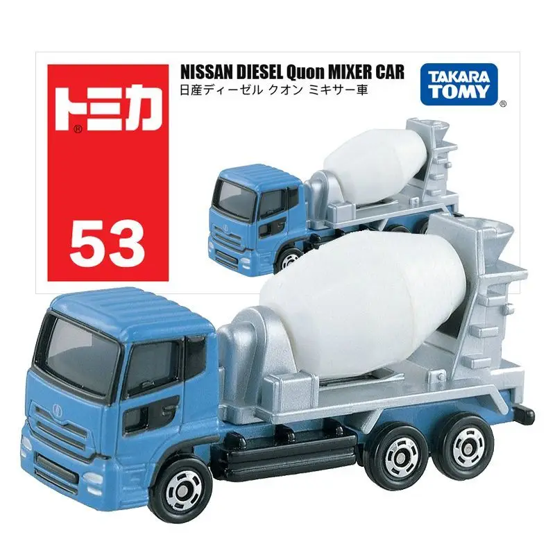 

TOMY Domeka No. 53 Nissan mixer truck model 742241 simulation alloy engineering transport truck boy toy car model gift