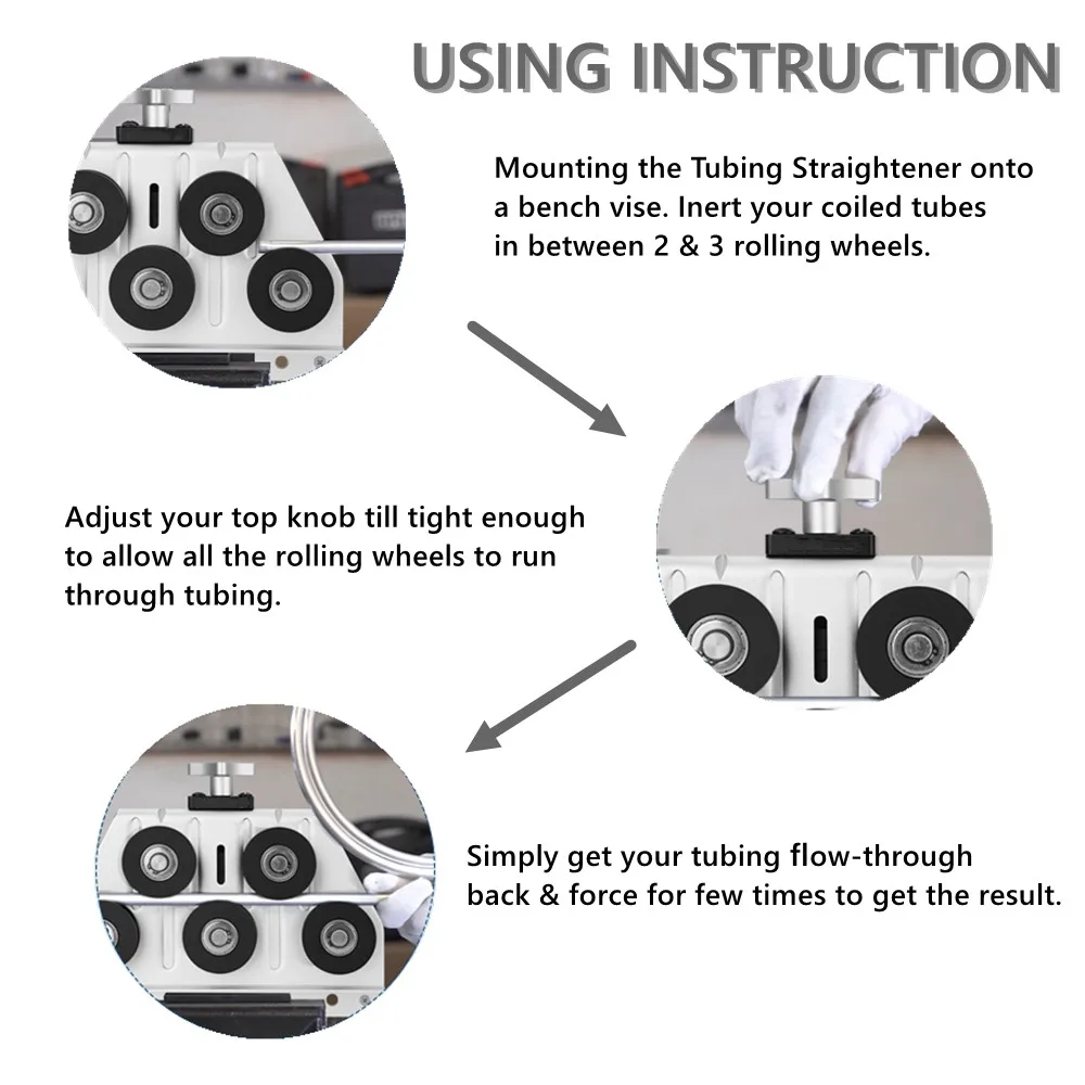 Hiwowsportブレーキ燃料ラインTubing Straightener for 3?/ 16?