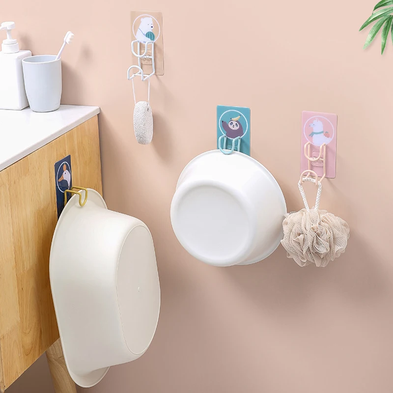 

Washbasin Storage Shelf Toilet Bathroom Daily Necessities PVC Patch Paste Hook