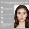 Collagen Multi Blush Stick Silky High Pigment Plumping Moisturing Waterproof Jelly Tint Lightweight Matte Hydrating Blush Makeup 3
