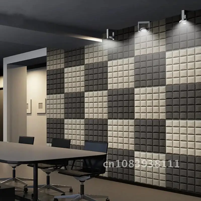 

4PCS Soundproof Foam Sound Absorption Treatment Panel 50x50x5cm Studio Acoustic Foam Mushroom Design Sound Protective Sponge