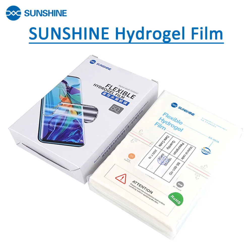SS-057A SS-057B SS-057 057R Sunshine Flexible Hydrogel Film SS-890C Machine Cutting Front Film FOR Blu Ray / HD/Matte/privacy cellphone screen protector