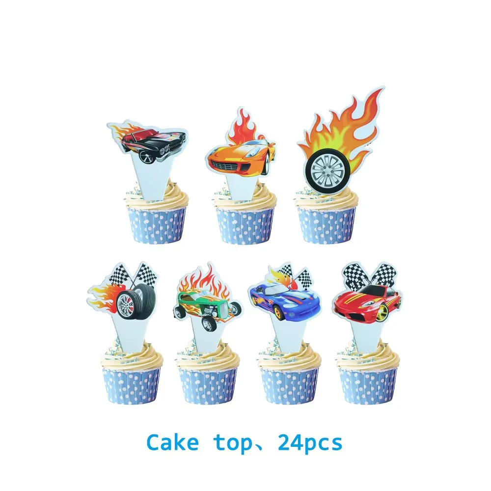 Hot Wheels Birthday Party Set - Racing Car Tableware Decor  Supplies