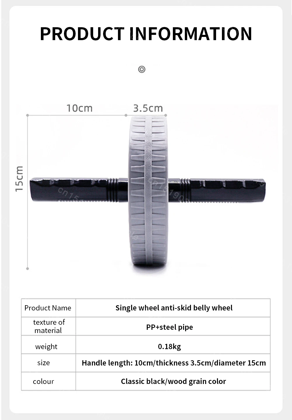 Abdominal Roller Abdominal Trainer Household Wheel Strong Load Bearing Non-Slip Roller Muscle Exercise Fitness Training Workout 6