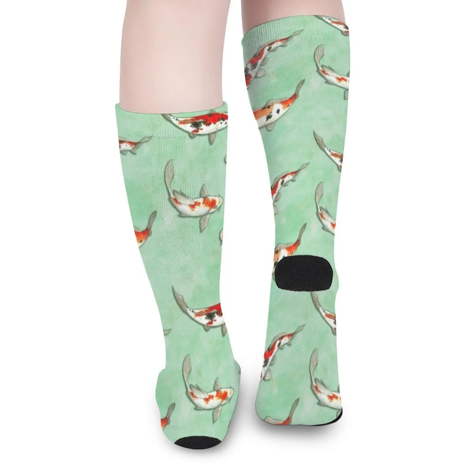 La ronde des carpes koi Socks hip hop funny sock non-slip soccer stockings