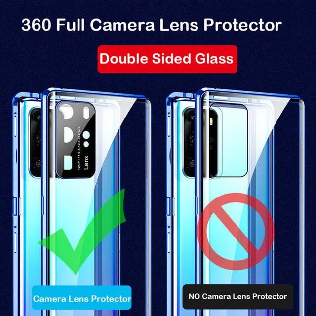 화웨이 P60 시리즈를 위한 혁신적인 360도 보호와 투명한 유리 케이스