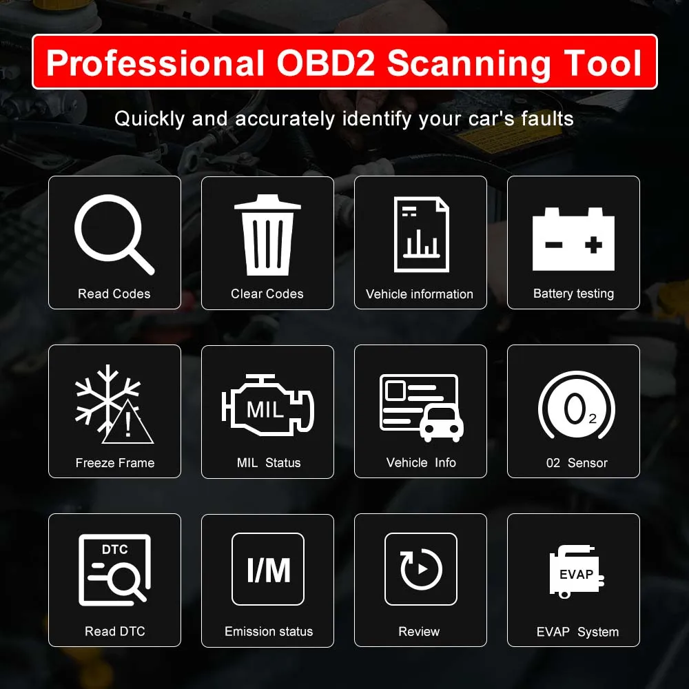 Original Aermotor V850 Auto Diagnose Scanner OBD2 Motor Überprüfen Automotive Code Reader Batterie Mehrsprachig – Detail 8