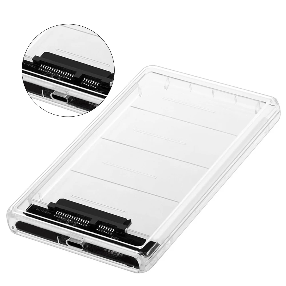 노트북 태블릿용 외장 HDD 및 SSD 케이스, 2.5 인치 USB 3.1, C타입 SATA HDD SSD 인클로저, 하드 디스크 드라이브