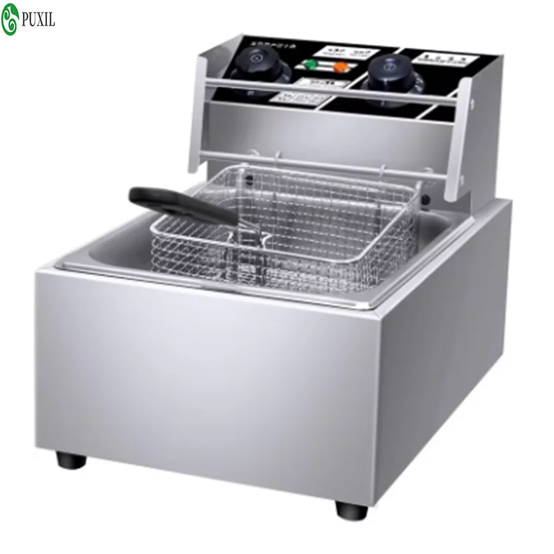 Fried pan Commercial electric fryer Electric fryer Large capacity thickened French fries deep-fried dough sticks Single cylinder