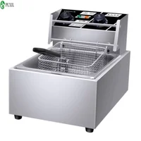 10L Stainless Steel Commercial Electric Deep Fryer Stove Single Cylinder Smokeless Chicken Dough French Fries Frying Machine 1