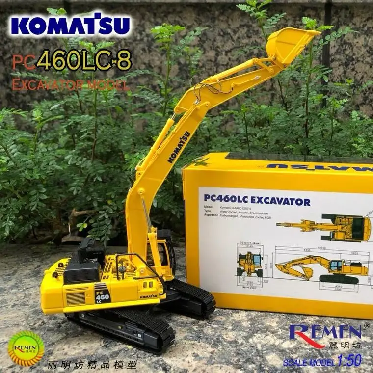 Komatsu PC460LC-8 Excavator Metal Tracks 1/50 Scale DieCast Model New in Original Box